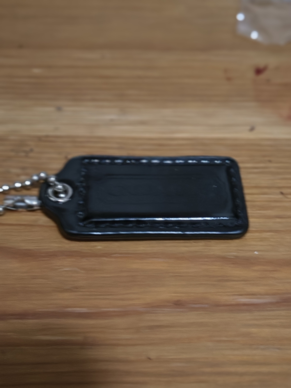 Coach Black Patent Leather Hang Tag - Picture 2 of 2